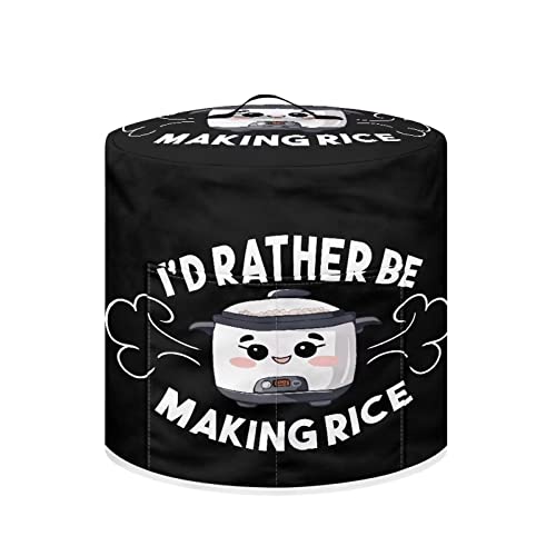 ZIATUBLES Rice Cooker I'd Rather Be Making Rice Print Air Fryer Cover Dust Cover, Round Protective Cover with 1 Pocket and Handle for Electric Pressure Cooker/Rice Cooker, S ZIATUBLES Rice Cooker I'd Rather Be Making Rice Print Air Fryer Cover Dust Cover, Round Protective Cover with 1 Pocket and Handle for Electric Pressure Cooker/Rice Cooker, S von ZIATUBLES