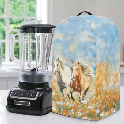 ZIATUBLES Staubdichte Abdeckung für Kaffeemaschine, Staubschutz, Anti-Fingerabdruck, schmutzabweisend, Standmixer-Schutzabdeckungen mit Griff von ZIATUBLES