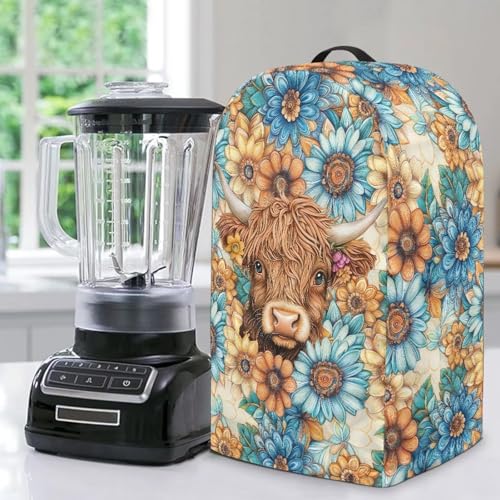 ZIATUBLES Staubdichte Abdeckung für Kaffeemaschine, Staubschutz, Anti-Fingerabdruck, schmutzabweisend, Standmixer-Schutzabdeckungen mit Griff von ZIATUBLES