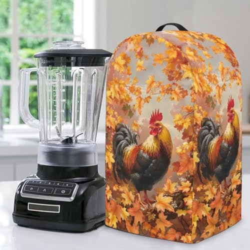 ZIATUBLES Staubschutz für Küchengeräte mit Ahornblatt-Motiv, wasserfest, mit Griff oben, für Kaffeemaschine, Standmixer von ZIATUBLES
