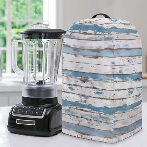 ZIATUBLES Staubschutz für Küchenmaschinen mit blauem Plankendruck, staubdichte Abdeckung mit Griff, wasserabweisend, Spritzschutz, Standmixer-Schutz für Kaffeemaschine von ZIATUBLES