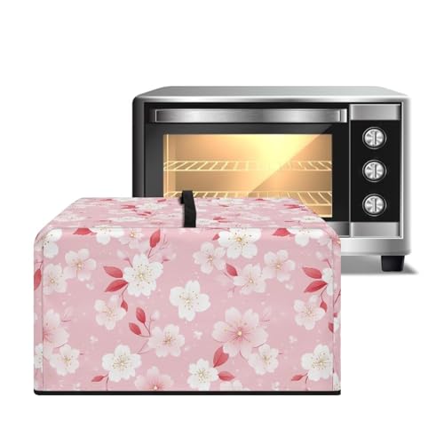 ZIATUBLES Staubschutz für Mikrowelle, hitzebeständig, mit Kirschblüten-Motiv, für Toaster, Smart Ofen, Luftfritteuse, Größe L von ZIATUBLES