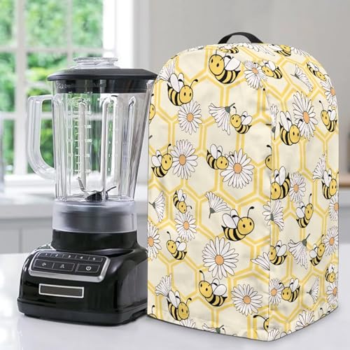 ZIATUBLES Staubschutz für Standmixer mit Gänseblümchen-Blumendruck, staubdichte Abdeckungen mit Griff, Spritzschutz, Schutzabdeckung für Küchengeräte von ZIATUBLES