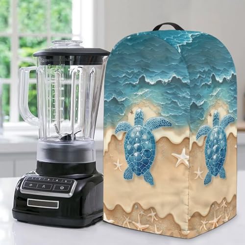 ZIATUBLES Staubschutz mit Griff, Motiv: Seestern, Schildkröte, mit Griff, spritzwassergeschützt, für Küchengeräte, staubdichte Abdeckung von ZIATUBLES