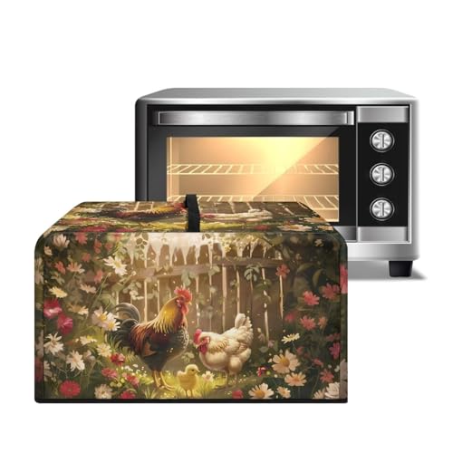ZIATUBLES Staubschutzhülle mit Gänseblümchen-Motiv, hitzebeständig, Mikrowellen-Ofen-Staubschutz, tragbare Abdeckung für Arbeitsplatte, Mikrowelle, Luftfritteuse, Toaster, Smart Oven, L von ZIATUBLES