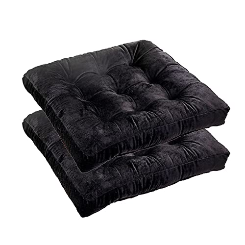 ZIBENE Sitzkissen Stuhl 2er Set, Stuhlkissen 40x40 Samt, 2 StüCk Dicke SitzerhöHung Sitz Auflage 8cm, Doppelseiten Sitzpolster Stuhl Quadratisch Waschbar, Abriebfest et Langlebig Samt Stoff Schwarz ZIBENE Sitzkissen Stuhl 2er Set, Stuhlkissen 40x40 Samt, 2 StüCk Dicke SitzerhöHung Sitz Auflage 8cm, Doppelseiten Sitzpolster Stuhl Quadratisch Waschbar, Abriebfest et Langlebig Samt Stoff Schwarz von ZIBENE