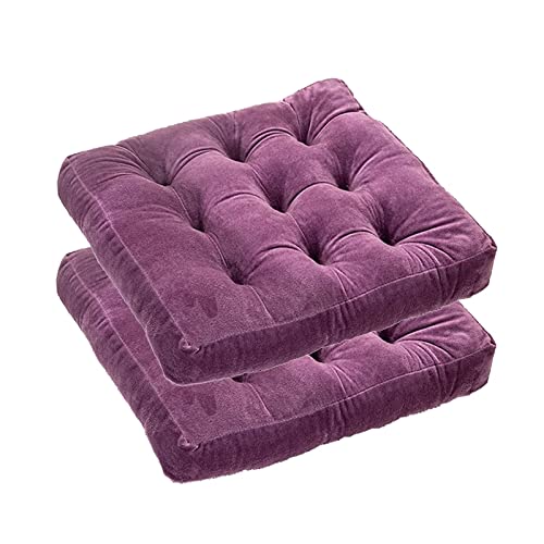 ZIBENE Sitzkissen Stuhl 2er Set, Stuhlkissen 40x40 Samt, 2 StüCk Dicke SitzerhöHung Sitz Auflage 8cm, Doppelseiten Sitzpolster Stuhl Quadratisch Waschbar, Abriebfest et Langlebig Samt Stoff Violett 1 ZIBENE Sitzkissen Stuhl 2er Set, Stuhlkissen 40x40 Samt, 2 StüCk Dicke SitzerhöHung Sitz Auflage 8cm, Doppelseiten Sitzpolster Stuhl Quadratisch Waschbar, Abriebfest et Langlebig Samt Stoff Violett 1 von ZIBENE