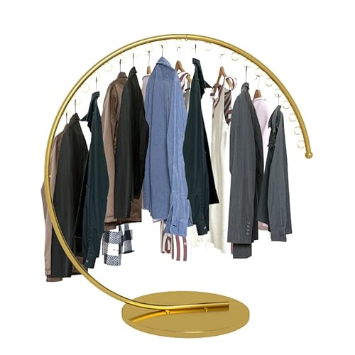 ZICHOUYING kleiderständer Gold Metall, Runder stabil Schwerlast kleiderstange Stand Clothes Rack Coat Rack für Boutiquen, Einzelhandel und Geschäfte von ZICHOUYING