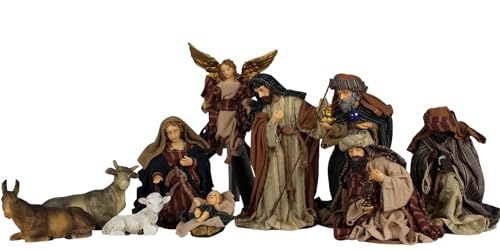 ZICOM Ankleidefigurenset Byzanz, Krippenfiguren klassisch ca. 16cm 10-TLG. Polyresin bekleidet von ZICOM