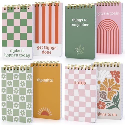 ZICOTO Ästhetische Taschennotizbücher, 8 Stück, klein, 7,6 x 12,7 cm, Spiralblock mit linierten Seiten für Frauen, die perfekten kleinen Mini-Block, um organisiert zu bleiben und die Produktivität bei ZICOTO Ästhetische Taschennotizbücher, 8 Stück, klein, 7,6 x 12,7 cm, Spiralblock mit linierten Seiten für Frauen, die perfekten kleinen Mini-Block, um organisiert zu bleiben und die Produktivität bei von ZICOTO