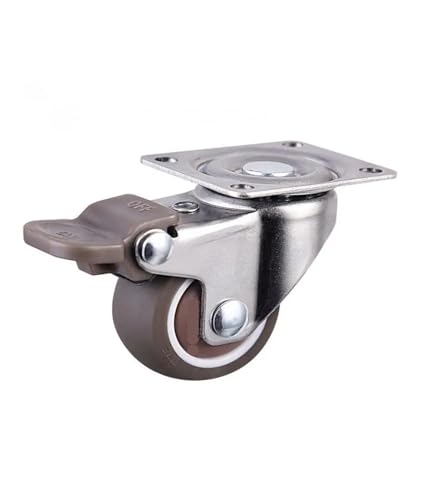 4 stück/Charge Caster 1 zoll TPE Universal Rad mit Bremse Durchmesser 25mm Silent Lager Couchtisch Mini Home von ZIDBVOYOY