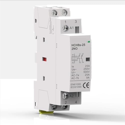 HCH8s-25 Modulares AC-Schütz 25A 2P 2NO 2NC 1NO1NC 50Hz DC24V AC110V 220V Automatisches Haushaltsschütz Din-Schienentyp(2P 25A 2NO DC24V) von ZIDBVOYOY