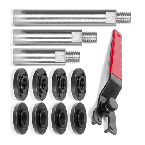 11pc Multifunktionale Winkelschleiferwellen Verlängerung Set 5/8 "11 Gewinde Enthalten Einstellbarer Stiftschlüssel Und Flanschmutter 11pc Multifunktionale Winkelschleiferwellen Verlängerung Set 5/8 "11 Gewinde Enthalten Einstellbarer Stiftschlüssel Und Flanschmutter von ZIDDAR