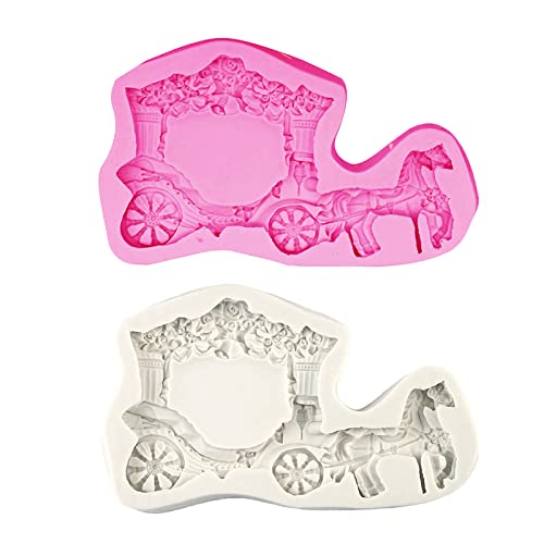 Silikon Tonform Retro Kutschen Geformte Schokoladenform Fondant Form Kuchenform Farbs Randoms Für Küchen Backen von ZIDDAR