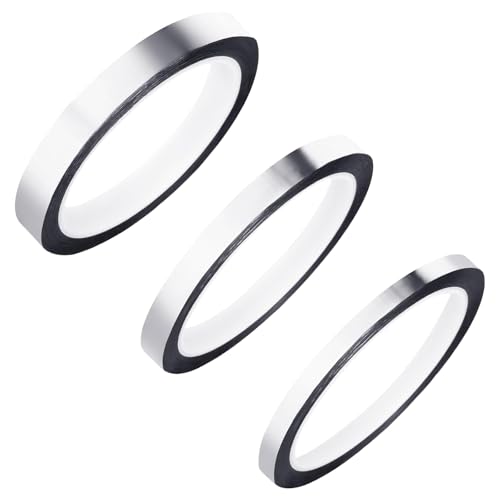 ZIDDAR 3 Rolls Klebstoff Filmband Einzigartiges Metallband Für Wanddekore Und Künste 55 Meter In 3 Größen Geeignet von ZIDDAR