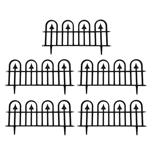 ZIDDAR 5pcs Schwarzer Gartenzaun Dekorative Tafeln Grenzkante Für Gras Rasen Blumenbetten Garten Freien Grenzzäune ZIDDAR 5pcs Schwarzer Gartenzaun Dekorative Tafeln Grenzkante Für Gras Rasen Blumenbetten Garten Freien Grenzzäune von ZIDDAR