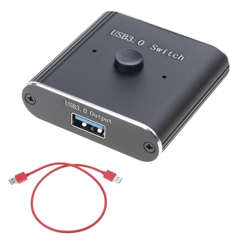 ZIDDAR Aluminium USB Switcher 2 Computer Teilen 1 USB Gerät Für Drucker Tastatur Scanner Maus Mit 1 USB3.0 Kabel von ZIDDAR