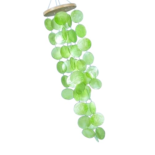 ZIDDAR Farbige Capiz Muscheln Windchimes Für Die Gartendekoration Verbessert Die Dekoration Freien Mit Beruhigenden Geräuschen von ZIDDAR