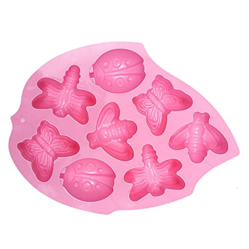 ZIDDAR Silikonformen Insektenform Schokoladenform Wiederverwendbarer 3D Backfondant Kuchenform Für Schokoladenmousse Kuchen Kerzenkerze von ZIDDAR