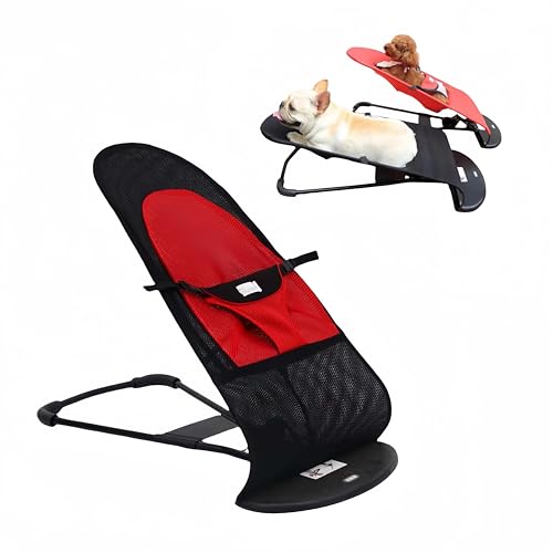 Haustier-Schaukelstuhl für Hunde und Katzen, Haustier-Hunde-/Katzen-Schaukelstuhl, Indoor-Lounge, verstellbar und tragbar, faltbar, maximales Gewicht 15 kg, perfekt für kleine Hunde, Shiba Inus von ZIDVOCNIX