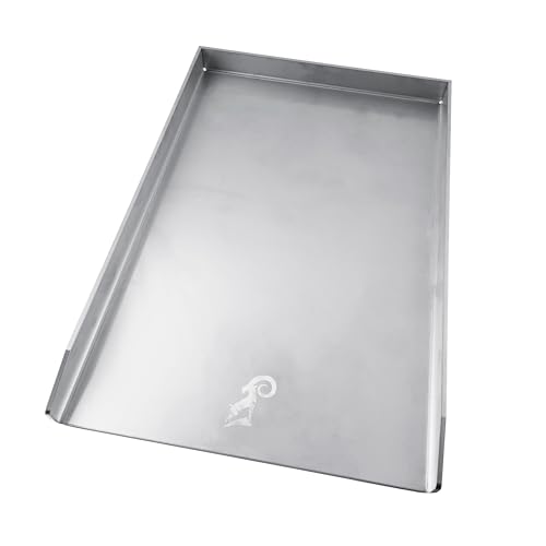 ZIEGER 10007092 Grillplatte 44,5 x 30 cm Universal Edelstahl Grillplatte BBQ Plancha Grillaufsatz von ZIEGER