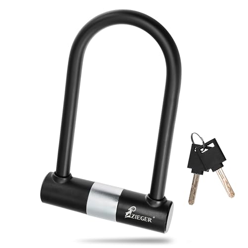 ZIEGER Fahrradschloss U 250 – Großes Bügelschloss mit 18 mm Stahlbügel & Silikonbeschichtung von ZIEGER