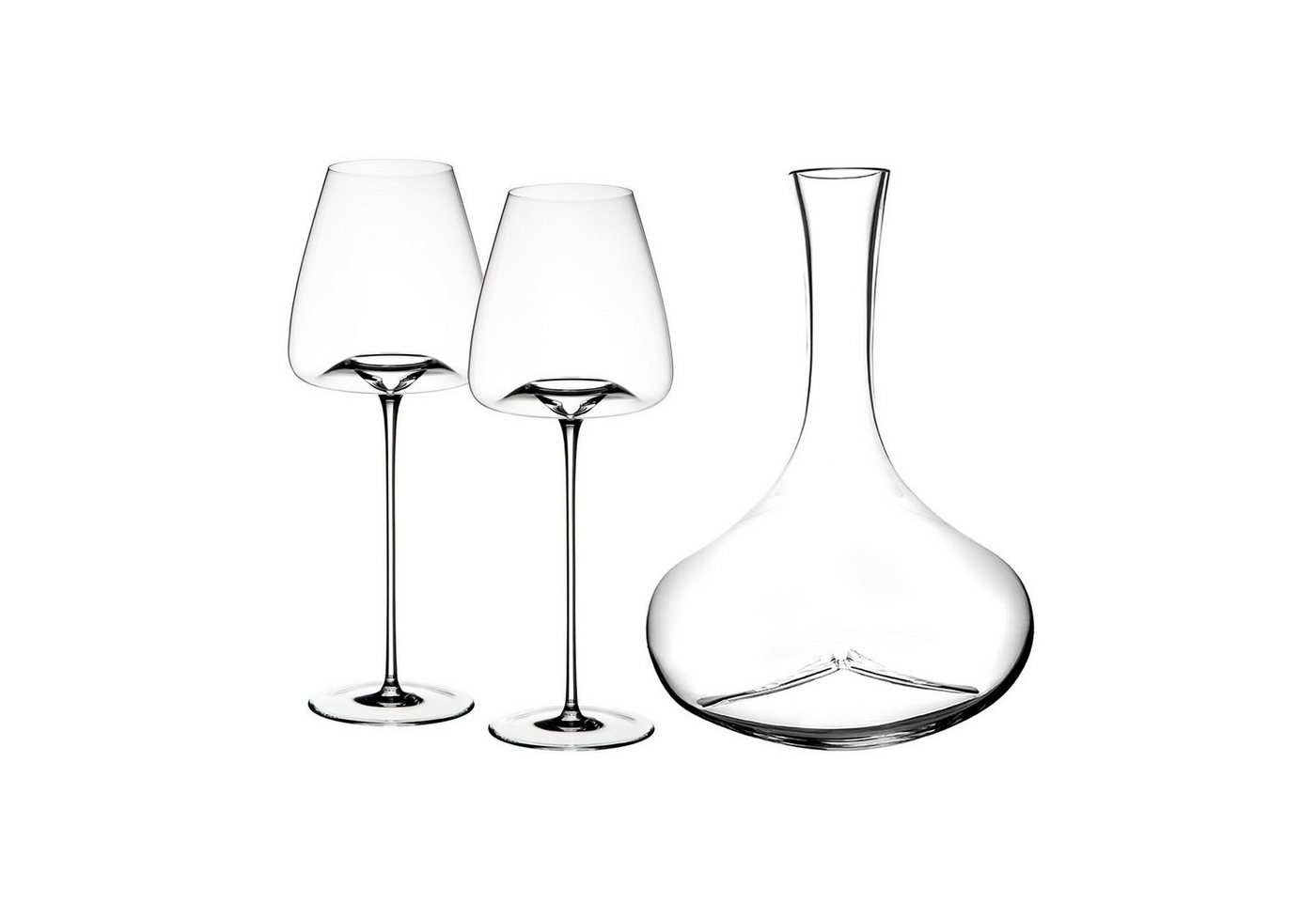 ZIEHER Glas Vision Intense + Pebble Weingläser + Dekanter, Glas von ZIEHER