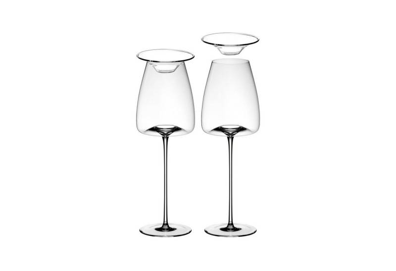 ZIEHER Rotweinglas Vision Straight Weingläser + Deckel 540 ml 2er Set, Glas von ZIEHER