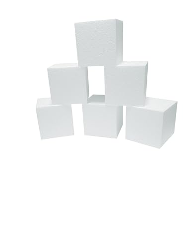 ZIEMER Styroporwürfel 12 Stück 10 cm x 10 cm x 10 cm zum Basteln und Modellbau Modellbauwürfel Bastelwürfel Architekturmodellbau von ZIEMER