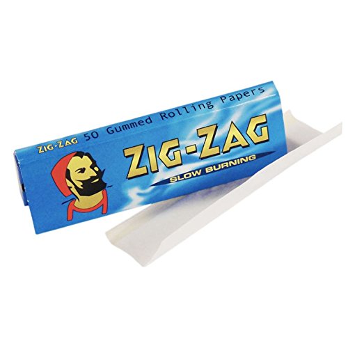 Zig Zag Blau Standard Größe langsam brennende Papiere – 3 Heftchen von ZIG-ZAG
