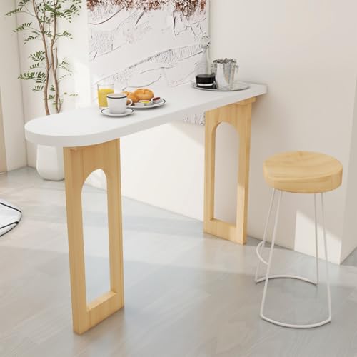ZIGTUEI Bartisch Set 2-Teilig, Stehtisch Esstisch, Küchentisch, Einfache Montage, Tisch für Küche und Stühle, Platzsparend, für Küche, Wohnzimmer, Industriestil(100x40x100cm/39.4x15.7x39.4in) von ZIGTUEI