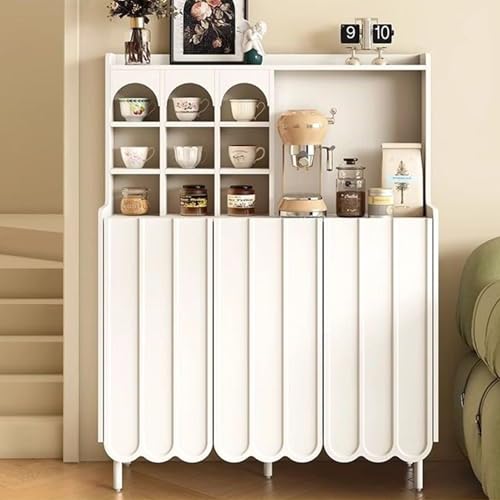 ZIGTUEI Küchenschrank Mit Arbeitsfläche, Buffetschrank, Verstellbaren Ablagen, Großer Stauraum, Moderner Mehrzweckschrank, für Küche, Wohnzimmer, Esszimmer(White,130x100cm/51.2x39.4in) von ZIGTUEI