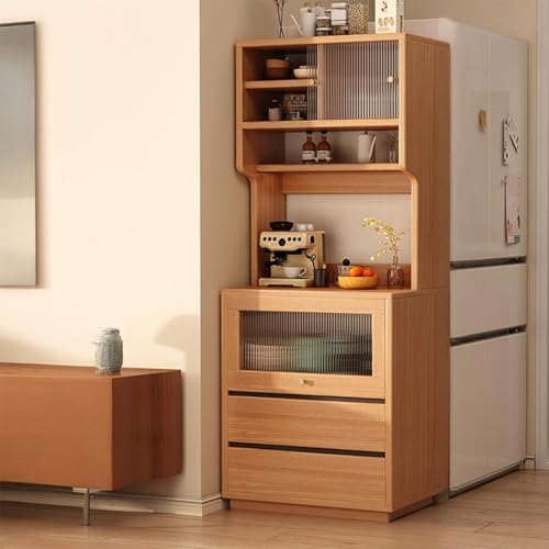 ZIGTUEI Küchenschrank mit Arbeitsfläche, Buffetschrank mit Schublade, Buffetschrank mit Klapptüren, Standregal Hochschrank, für Küche Esszimmer Wohnzimmer(Light Brown,50cm/19.7in) von ZIGTUEI