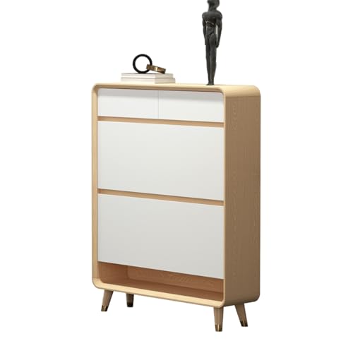 ZIGTUEI Schuhschrank, 2 Flip Tür Mit 2 Schublade, Schuhschränke für Flur Oder Eingangsbereich, Schuhschrank Schmal Schuhregal, für Flur, Wohnzimmer, Schlafzimmer(120x80x25cm/47.2x31.5x9.8in) von ZIGTUEI