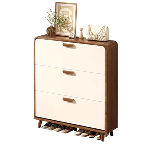 ZIGTUEI Schuhschrank Mit 3/6 Klappen, Multifunktional Schuhablage Schuhaufbewahrung, Schuhschränke für Flur Oder Eingangsbereich, für Flur, Wohnzimmer, Schlafzimmer(119x80x17cm/46.9x31.5x6.7in) von ZIGTUEI