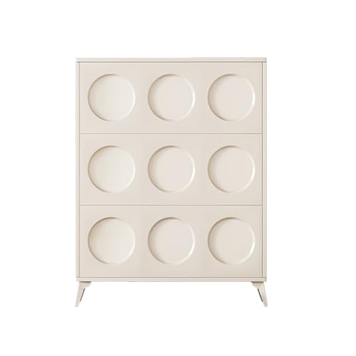 ZIGTUEI Schuhschrank Schmal Schuhregal, Generisch Schuhschrank Mit 3 Klappen, Platzsparend Regal für Schuhe, für Eingang, Flur, Schlafzimmer, Ankleidezimmer(White,90x17cm/35.4x6.7in) von ZIGTUEI