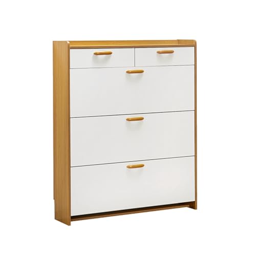 ZIGTUEI Schuhschrank Schmal Schuhregal, Schuhkommode, Platzsparend Regal für Schuhe, Multifunktional Schuhablage Schuhaufbewahrung, für Flur, Wohnzimmer, Schlafzimmer(120x85x17cm/47.2x33.5x6.7in) von ZIGTUEI