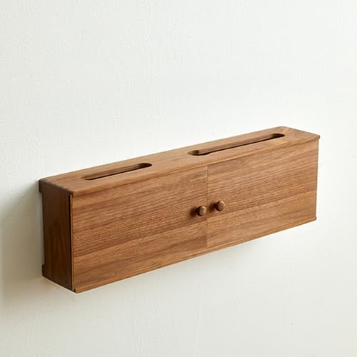 ZIGTUEI WLAN-Router-Aufbewahrungsschrank, Wand-Mount-WiFi-Router-Aufbewahrungsbox, Schwebendes Regal, unsichtbare Aufbewahrung, Für Schlafzimmer und Wohnzimmer(48x18x10cm/18.9x7.1x3.9in) von ZIGTUEI