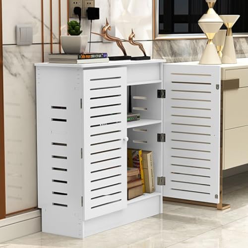 ZIGTUEI WLAN-Router-aufbewahrungsschrank, Freistehender Schrank-Organizer, Ausgehöhlte Seiten, Unsichtbare Aufbewahrung, für Wohnzimmer, Büro, Schlafzimmer(60x70x30cm/23.6x27.6x11.8in) von ZIGTUEI