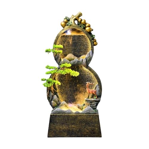Außenbrunnen Chinesische Steingarten-Kürbis-Wasserzirkulationsdekoration, Wohnzimmer-Büro-Innenhof-Brunnen-Dekoration(S) von ZIGUIhsou-11