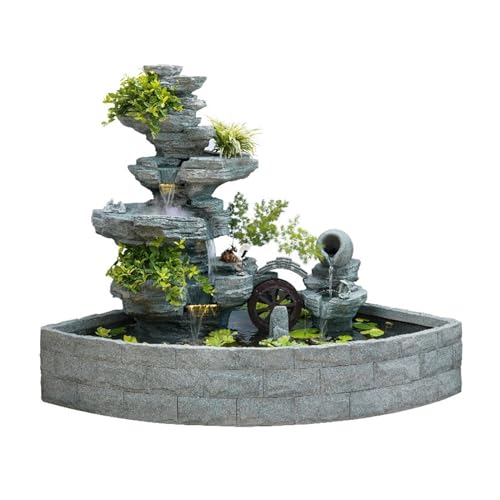 Außenbrunnen Gartenlandschaftsdekoration, Steingarten-Wasserspiele, Außenbalkon-Fischteichlandschaft, Gartenbrunnen im Freien Außenbrunnen Gartenlandschaftsdekoration, Steingarten-Wasserspiele, Außenbalkon-Fischteichlandschaft, Gartenbrunnen im Freien von ZIGUIhsou-11