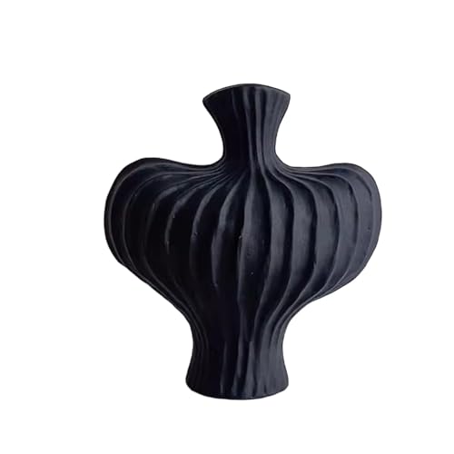 Blumenvase High-End- und Wohnzimmer-Foyer-TV-Schrank, Tisch-Blumenarrangement, Keramikvase, weiche Dekoration und Ornamente Vase zur Dekoration(Schwarz) von ZIGUIhsou-11
