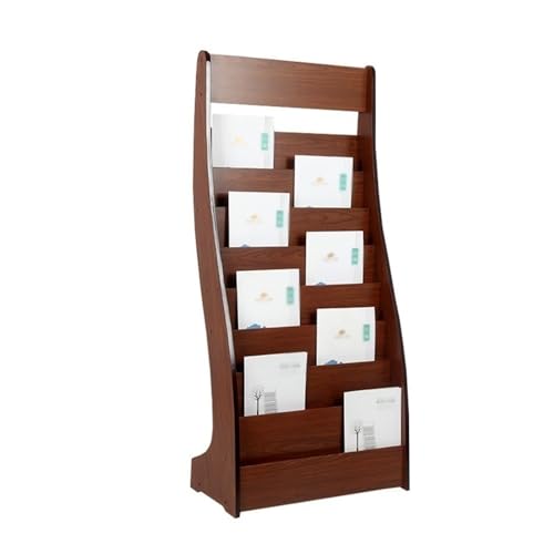 Bodenstehender Zeitschriftenständer Bodenstehender Zeitschriftenständer, Präsentationsständer, Aufbewahrung, Werbeaufbewahrung, Boden-Zeitungsständer, Holzinformationen Zeitungsständer(Walnut) von ZIGUIhsou-11