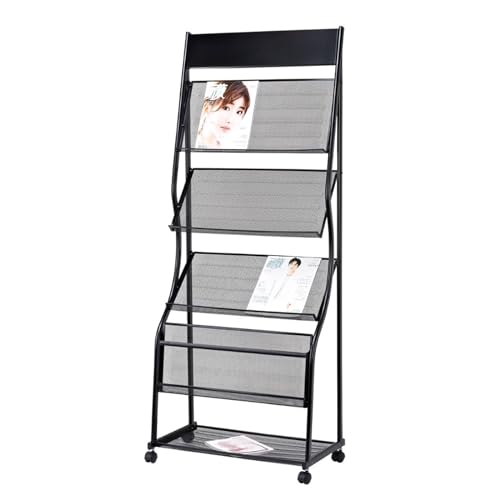 Bodenstehender Zeitschriftenständer Bodenstehender Zeitungsständer, 4-lagiger Zeitungsständer aus Eisen mit Rädern, Broschürenständer for die Präsentation von Broschüren oder Dokumenten Zeitungsstände Bodenstehender Zeitschriftenständer Bodenstehender Zeitungsständer, 4-lagiger Zeitungsständer aus Eisen mit Rädern, Broschürenständer for die Präsentation von Broschüren oder Dokumenten Zeitungsstände von ZIGUIhsou-11