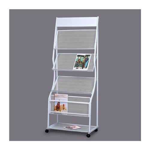 Bodenstehender Zeitschriftenständer Bodenstehender Zeitungsständer, 4-lagiger Zeitungsständer aus Eisen mit Rädern, Broschürenständer for die Präsentation von Broschüren oder Dokumenten Zeitungsstände Bodenstehender Zeitschriftenständer Bodenstehender Zeitungsständer, 4-lagiger Zeitungsständer aus Eisen mit Rädern, Broschürenständer for die Präsentation von Broschüren oder Dokumenten Zeitungsstände von ZIGUIhsou-11