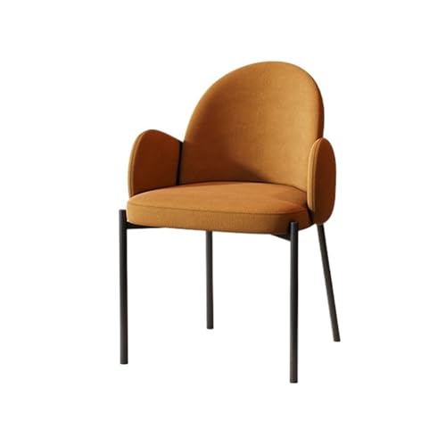 Esszimmerstuhl Esszimmerstühle im Mid-Century-Modern-Stil – Gepolsterte Esszimmerstühle mit Metallbeinen – Stilvoller Akzentstuhl for Wohnzimmer und Essbereich für Küche und Esszimmer(Orange) von ZIGUIhsou-11