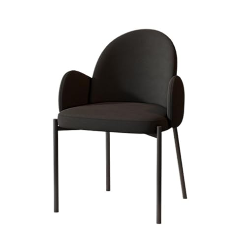 Esszimmerstuhl Esszimmerstühle im Mid-Century-Modern-Stil – Gepolsterte Esszimmerstühle mit Metallbeinen – Stilvoller Akzentstuhl for Wohnzimmer und Essbereich für Küche und Esszimmer(Schwarz) von ZIGUIhsou-11