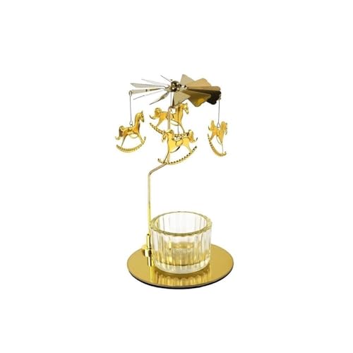 Kerzenhülsenhalter Rotierender Aromatherapie-Kerzenhalter, Leichter Luxus-Kerzenhalter aus Metall und Glas, dekorative Ornamente von ZIGUIhsou-11