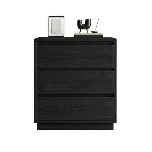Nachttisch Große Kapazität DREI Schubladen Holz Nachttisch Home Schlafzimmer Nachttisch Schrank Schwarz Farbe(XS) von ZIGUIhsou-11