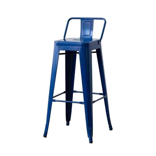 Pub Barhocker Industrieller Stil Hochstuhl Benzinfass Eisen Dekorative Bar Barhocker im Retro-Stil Restauranthocker(Blue) von ZIGUIhsou-11